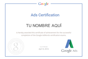 Aumenta las probabilidades de ser contratado con la Certificación en Google Ads (SEM).