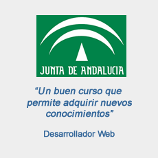 Comentario de la Junta de Andalucía sobre curso Tictour de UI/UX design